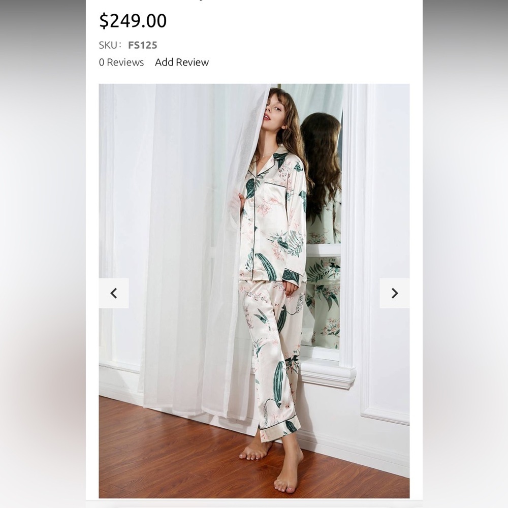 FreedomSilk Pajamas Set (TopL PantsM)